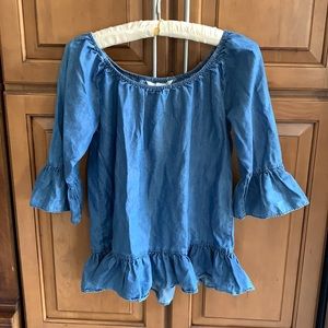 3/4 Sleeve Denim Shirt